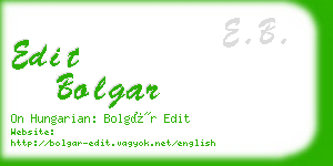 edit bolgar business card